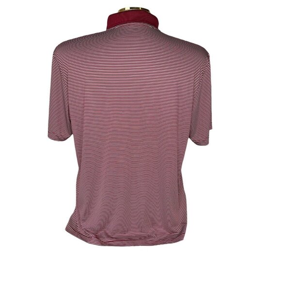 Grand Slam Mens Golf Polo Shirt Maroon White Stripes Size Large - Picture 2 of 8